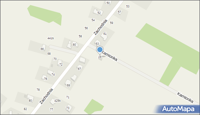 Jerzmanowice, Kamionka, 13, mapa Jerzmanowice
