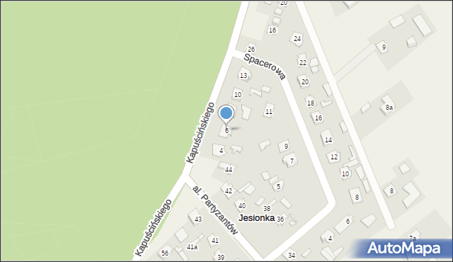 Jesionka, Kapuścińskiego Józefa, 6, mapa Jesionka