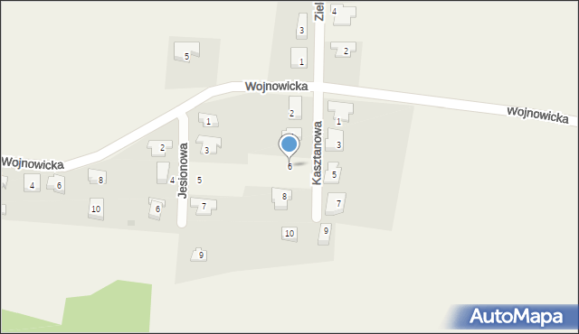 Jeszkowice, Kasztanowa, 6, mapa Jeszkowice