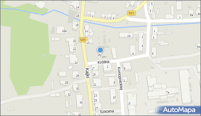 Jeziorany, Kajki Michała, 15e, mapa Jeziorany