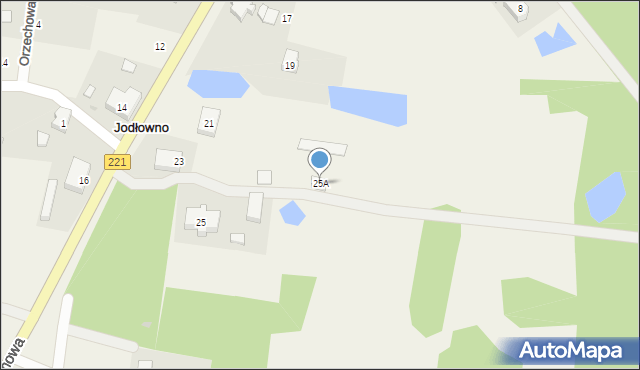 Jodłowno, Kasztanowa, 25A, mapa Jodłowno