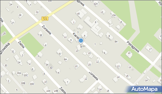 Józefów, Karasia, 8, mapa Józefów