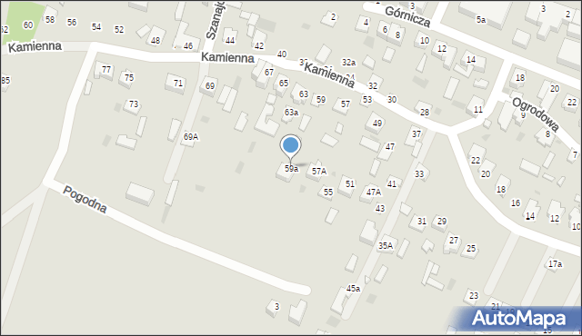 Józefów, Kamienna, 59a, mapa Józefów