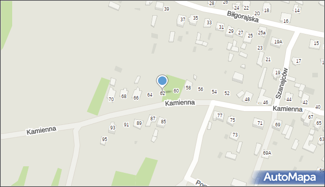 Józefów, Kamienna, 62, mapa Józefów