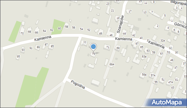 Józefów, Kamienna, 73, mapa Józefów