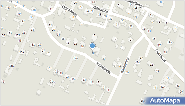 Józefów, Kamienna, 8, mapa Józefów