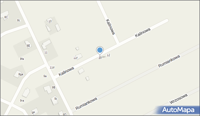 Józefów, Kalinowa, 10, mapa Józefów