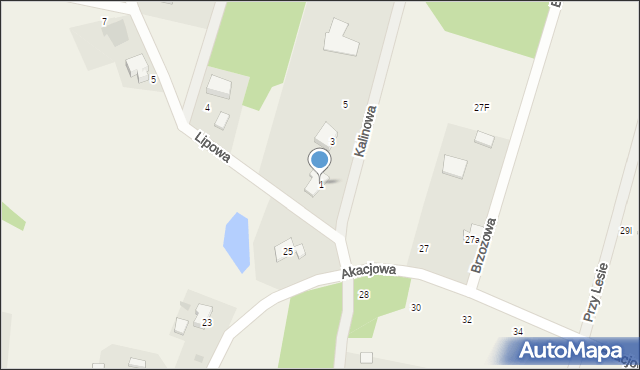 Józefowo, Kalinowa, 1, mapa Józefowo