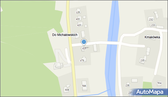 Kąclowa, Kąclowa, 415, mapa Kąclowa