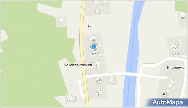 Kąclowa, Kąclowa, 420, mapa Kąclowa