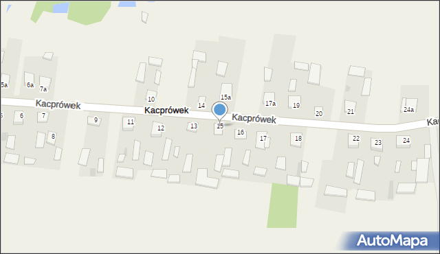 Kacprówek, Kacprówek, 15, mapa Kacprówek