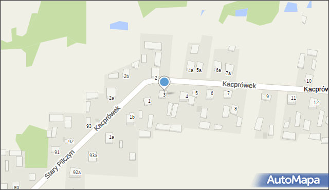 Kacprówek, Kacprówek, 3, mapa Kacprówek