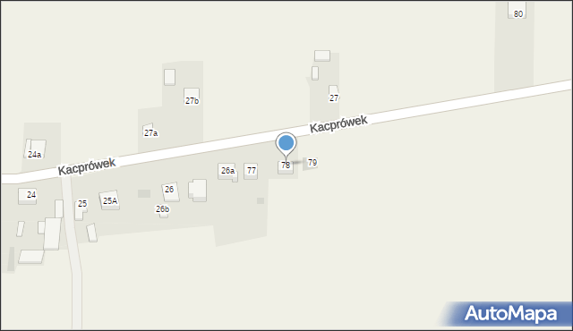 Kacprówek, Kacprówek, 78, mapa Kacprówek