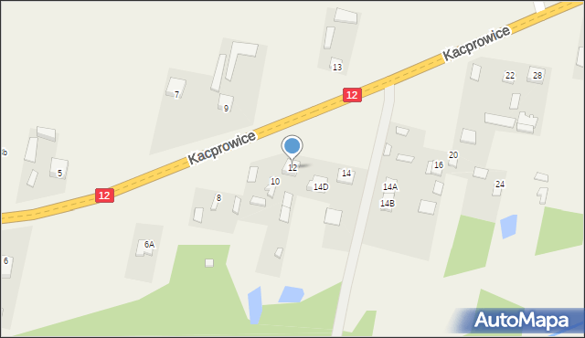 Kacprowice, Kacprowice, 12, mapa Kacprowice