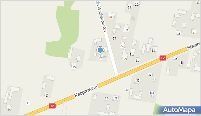 Kacprowice, Kacprowice, 17, mapa Kacprowice