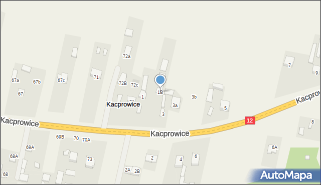 Kacprowice, Kacprowice, 1B, mapa Kacprowice