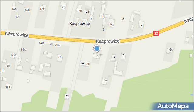 Kacprowice, Kacprowice, 2, mapa Kacprowice