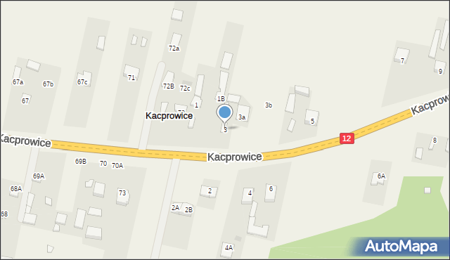 Kacprowice, Kacprowice, 3, mapa Kacprowice