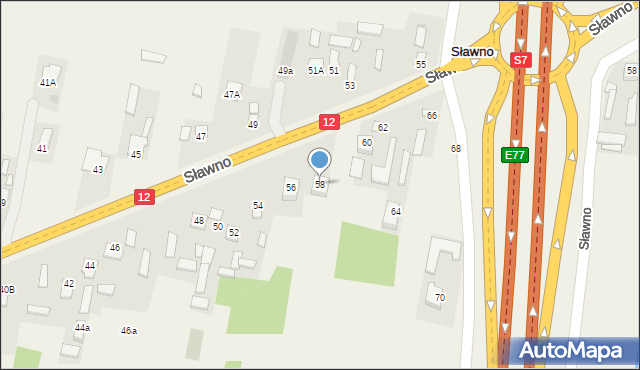 Kacprowice, Kacprowice, 58, mapa Kacprowice