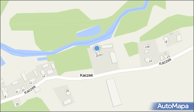 Kaczek, Kaczek, 13, mapa Kaczek