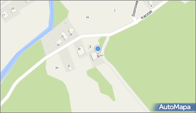 Kaczek, Kaczek, 3a, mapa Kaczek
