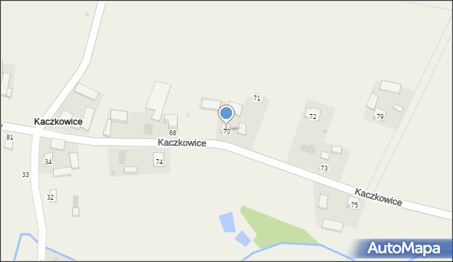 Kaczkowice, Kaczkowice, 70, mapa Kaczkowice
