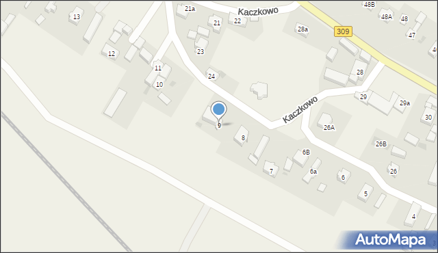 Kaczkowo, Kaczkowo, 9, mapa Kaczkowo