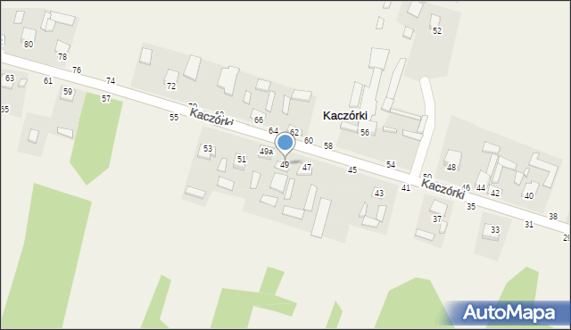 Kaczórki, Kaczórki, 49, mapa Kaczórki