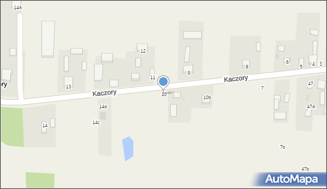 Kaczory, Kaczory, 10, mapa Kaczory
