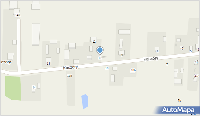 Kaczory, Kaczory, 11, mapa Kaczory