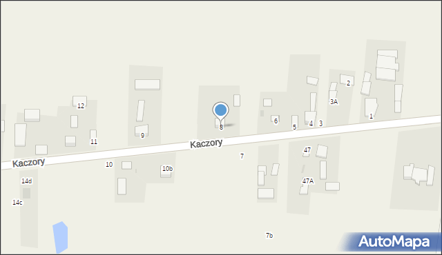 Kaczory, Kaczory, 8, mapa Kaczory