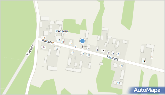 Kaczory, Kaczory, 8, mapa Kaczory