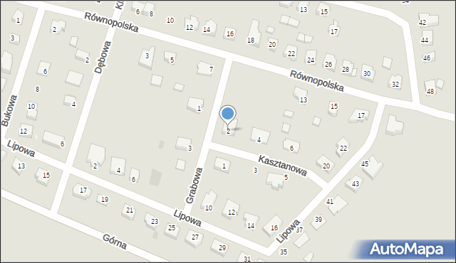 Kaczory, Kasztanowa, 2, mapa Kaczory
