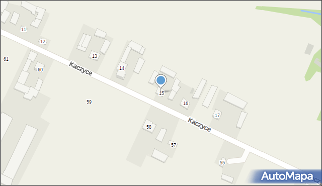 Kaczyce, Kaczyce, 15, mapa Kaczyce