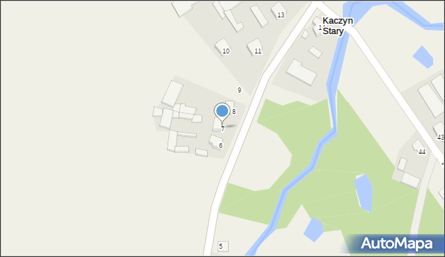 Kaczyn Stary, Kaczyn Stary, 7, mapa Kaczyn Stary
