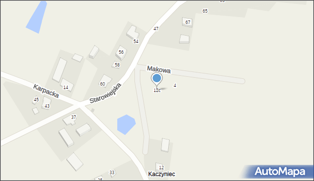 Kaczyniec, Karpacka, 12c, mapa Kaczyniec