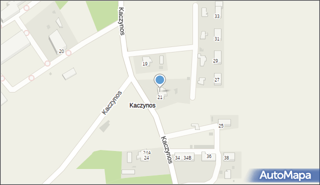 Kaczynos, Kaczynos, 21A, mapa Kaczynos