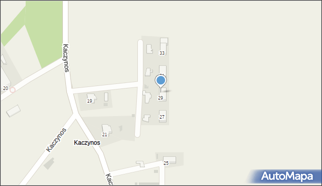 Kaczynos, Kaczynos, 29A, mapa Kaczynos