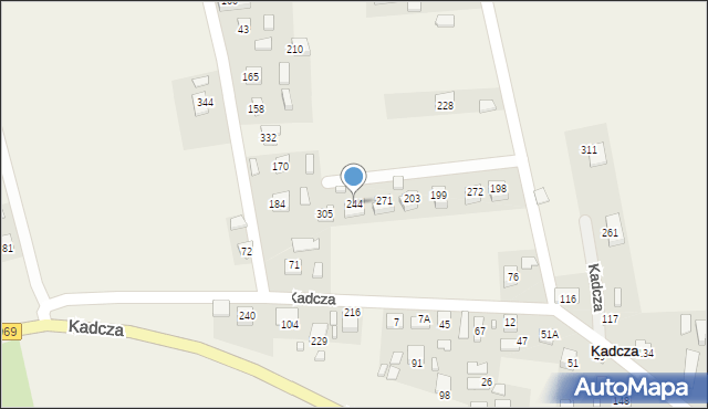 Kadcza, Kadcza, 244, mapa Kadcza