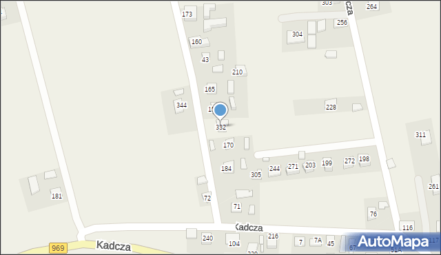 Kadcza, Kadcza, 332, mapa Kadcza