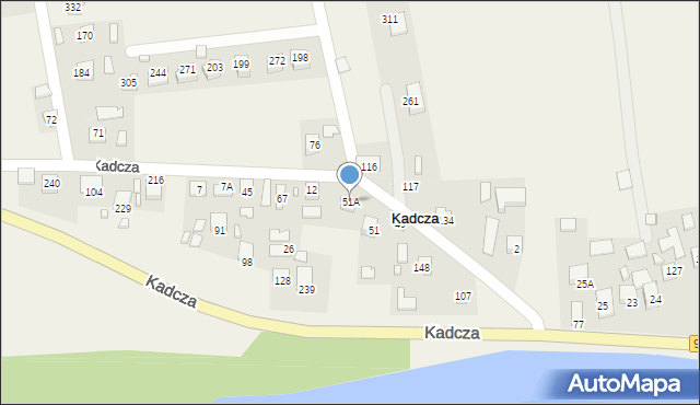 Kadcza, Kadcza, 51A, mapa Kadcza