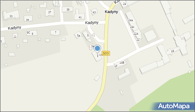 Kadyny, Kadyny, 1, mapa Kadyny