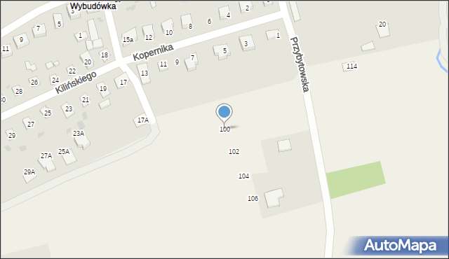 Kadyny, Kadyny, 100, mapa Kadyny