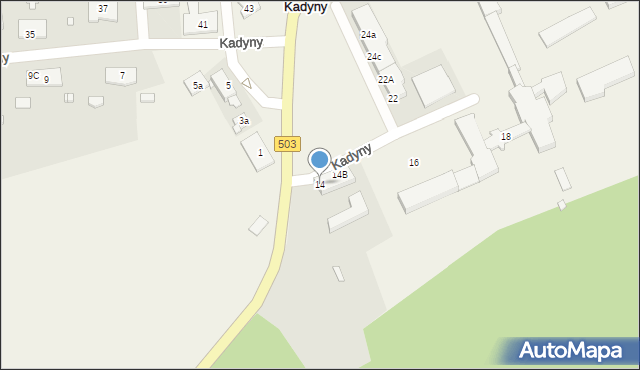 Kadyny, Kadyny, 14, mapa Kadyny