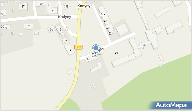 Kadyny, Kadyny, 14C, mapa Kadyny