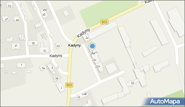 Kadyny, Kadyny, 24a, mapa Kadyny