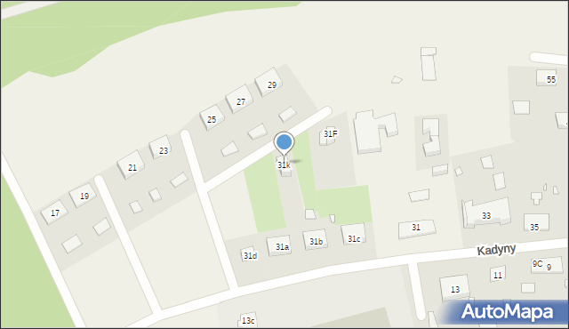Kadyny, Kadyny, 31k, mapa Kadyny