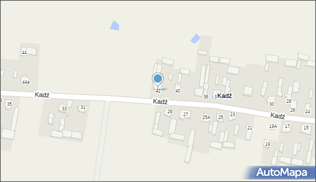 Kadź, Kadź, 42, mapa Kadź