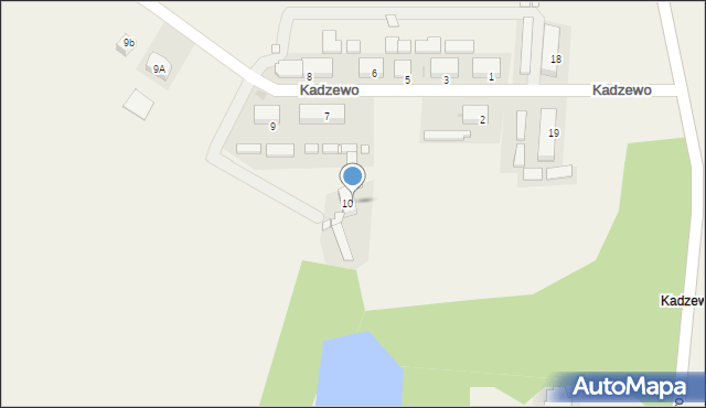 Kadzewo, Kadzewo, 10a, mapa Kadzewo