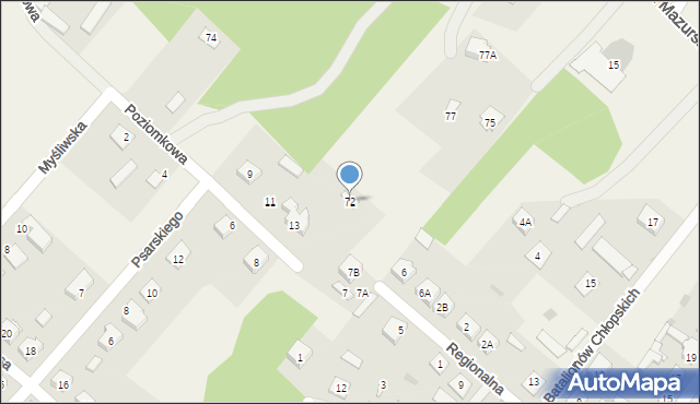 Kadzidło, Kadzidło, 72, mapa Kadzidło